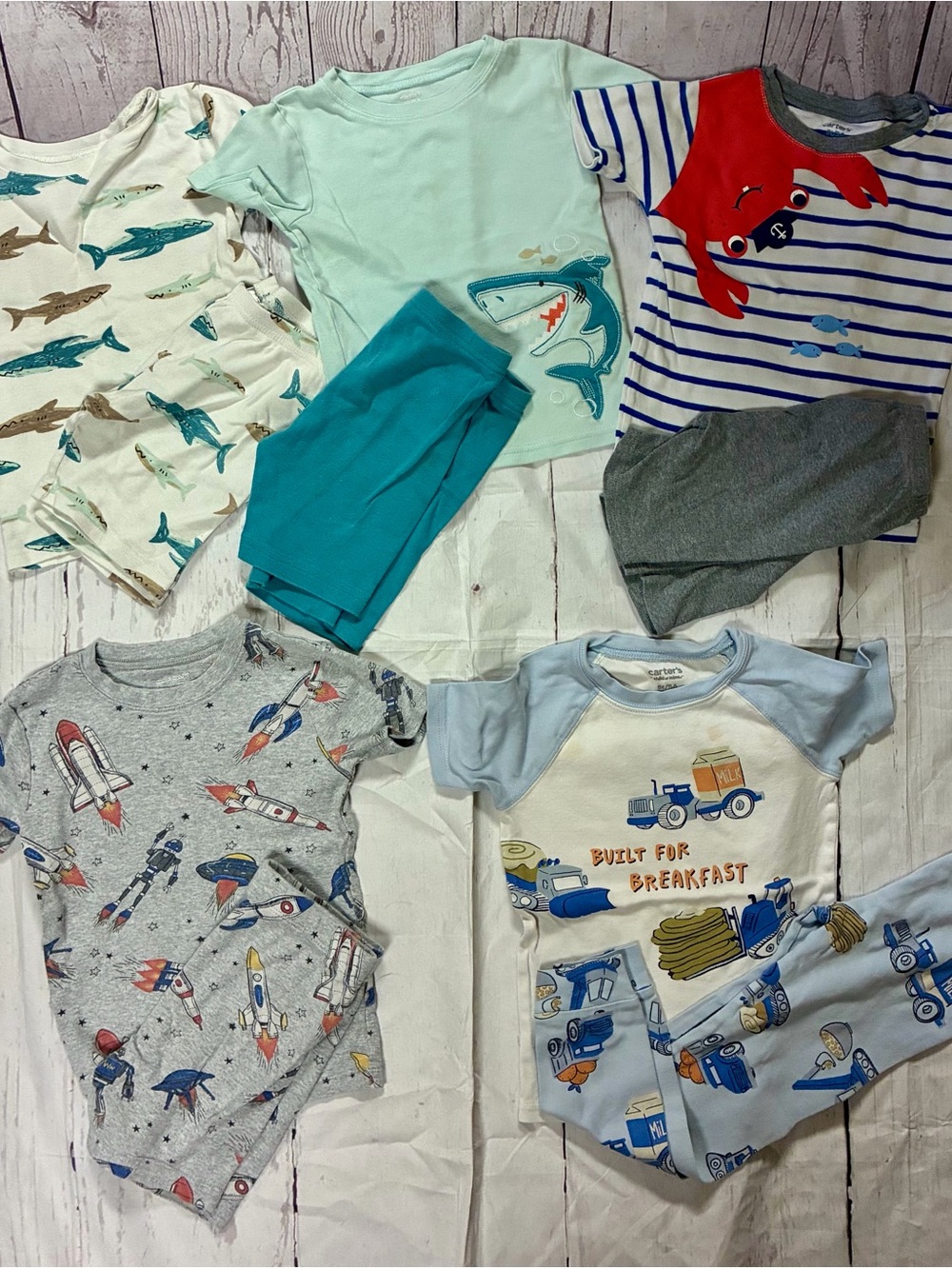 Carter's Boys Pajamas Bundle Size 5T
